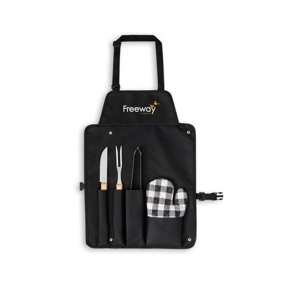 Kit Churrasco Com Avental Personalizado
