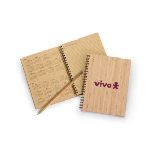 Kit Ecológico Agenda Bambu e Lapis Semente