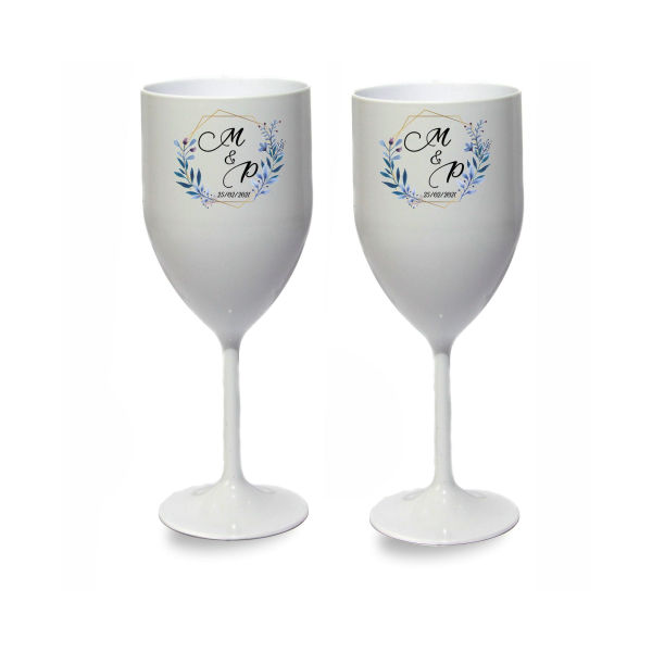 Taça De Acrílico Personalizada Para Casamento