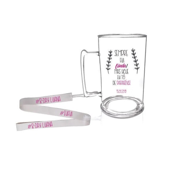 Canecas Personalizadas Acrílico com Cordão